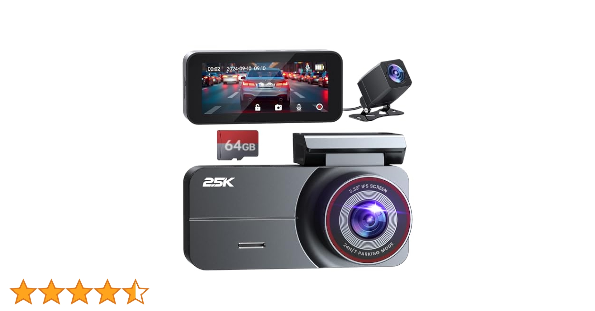 ♥✨️車用ドライブレコーダー 前後2カメラ ドラレコ 3.39インチ 170° Amazon.co.jp: Yonvim【最新型】車用ドライブレコーダー 前後2